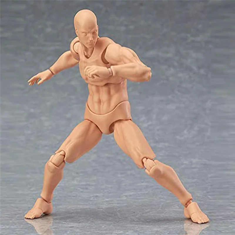 

NEW Body Doll, Artists Manikin Blockhead Jointed Mannequin Drawing Figures Male+Female Set (Grey)