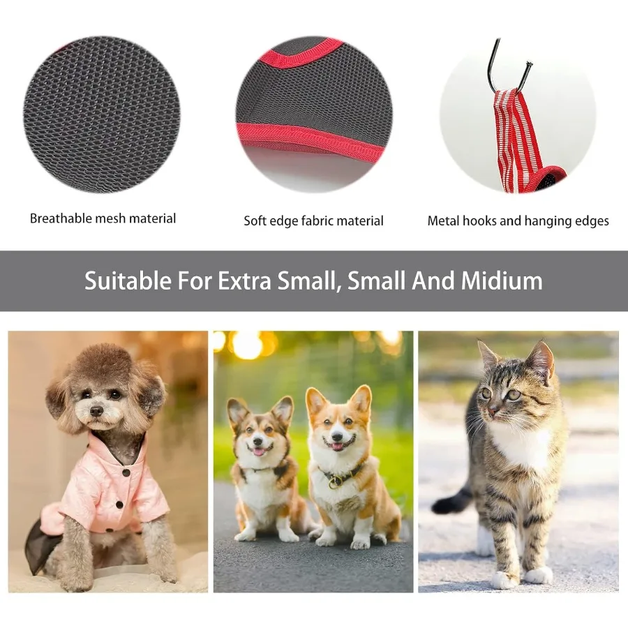 Dog Grooming Hammock Harness Pet Hammock for Grooming with 2 S Hooks Dog Sling Harness for CatsDogs Teeth Cleaning Shower il Cl