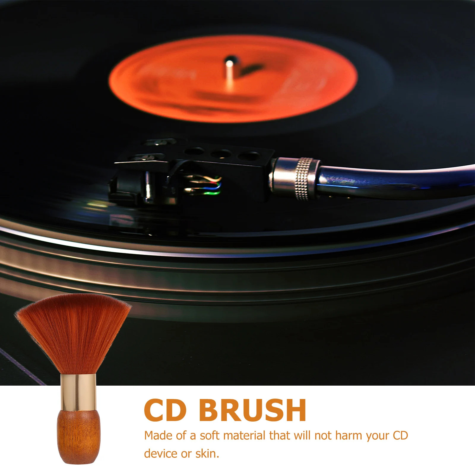 

Record Cleaning For Vinyl Records Cd Turntable Dust Remover Wooden Handle Brush Dust Removal Solution Efficient Clean Brush No