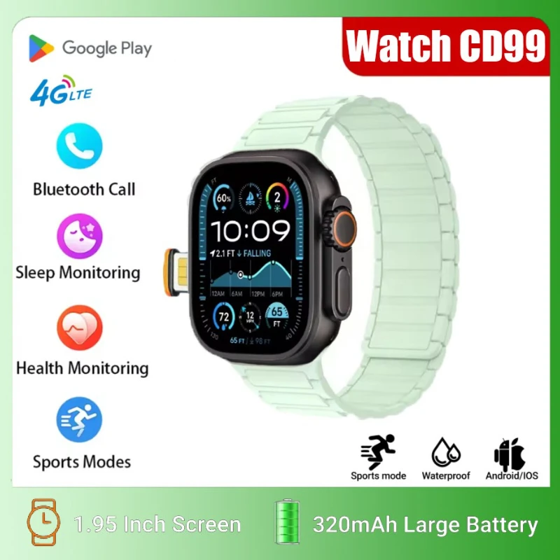 

Система Android S10 на CD99 SmartWatch поддерживает Google Play, дайте вам доступ к приложениям и услугам без сокровищ на вашем запястье.