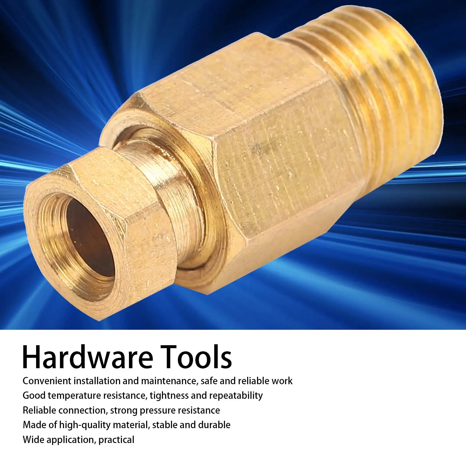 Oil Pipe Fitting Elbow Made of High Quality Brass Wear Resistant Straight Block Connector Adapter Pipe Connection