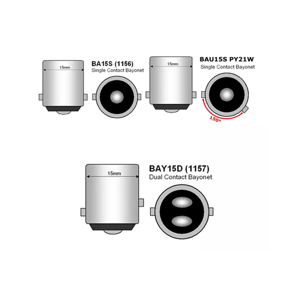 2 Stücke T10 W5W 168 194 bis 1156 BA15S P21W 1156 BAU15S PY21W 1157 BAY15D P215W LED-Licht Lampe Basis Konverter Adapter Buchse