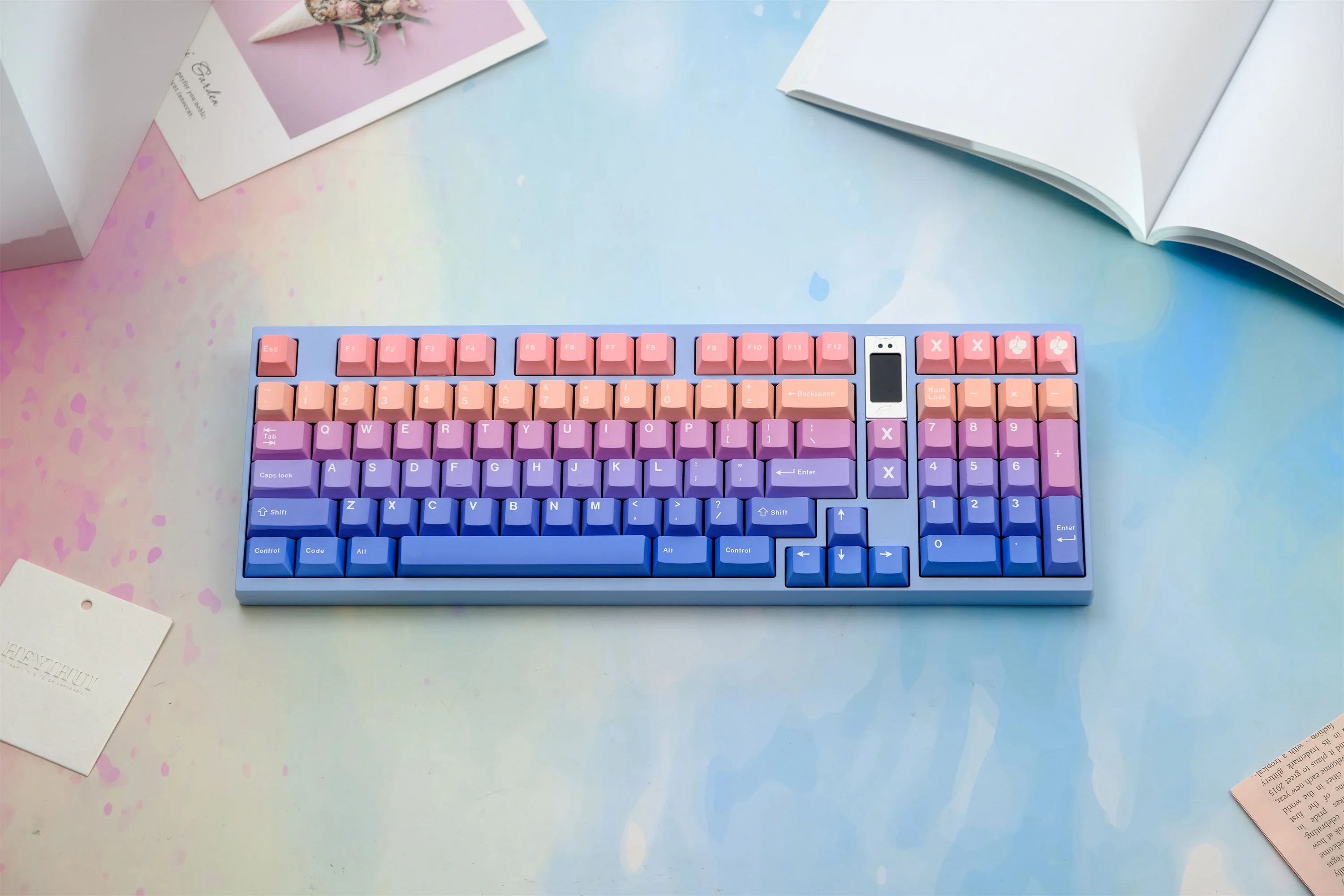 

Star Moon Gradient Keycap 147 Keys PBT Keycaps Cherry Profile DYE-SUB Personalized For Mechanical Keyboard