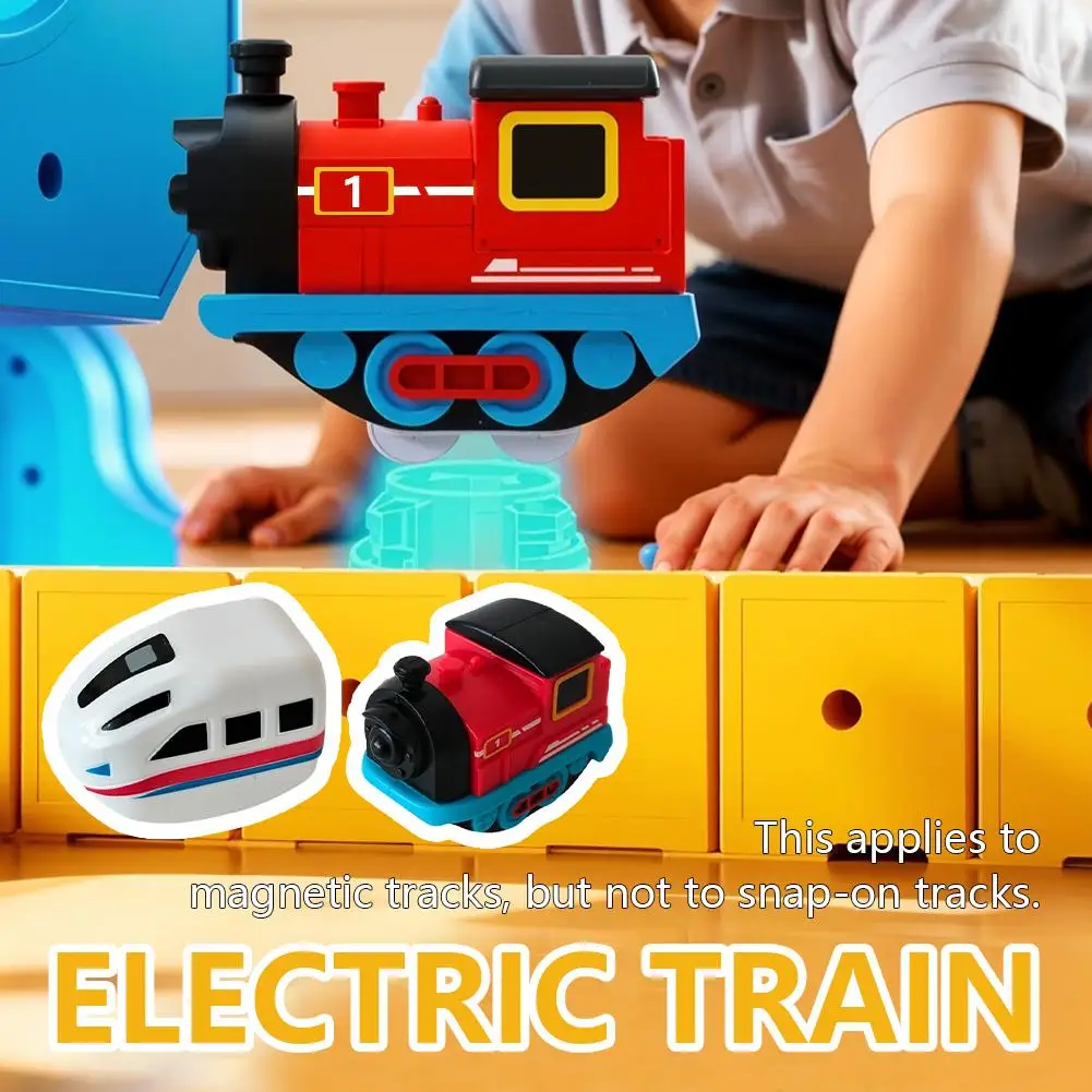 Electric Train Toy Magnetic Track Compatible Classic Train High Speed Rail Model Kids Educational Toy Birthday Gift Boys Girls
