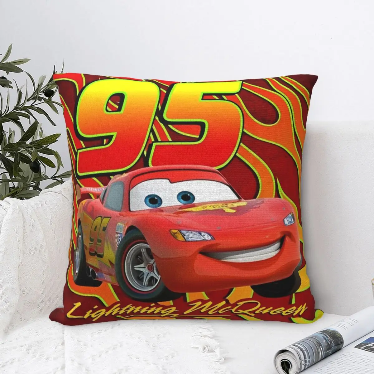 Decorative Pillow Covers 95 Lightning Mcqueen Merchandise Seater Throw Pillow Case Cover Zippered Multi-Size Wholesale