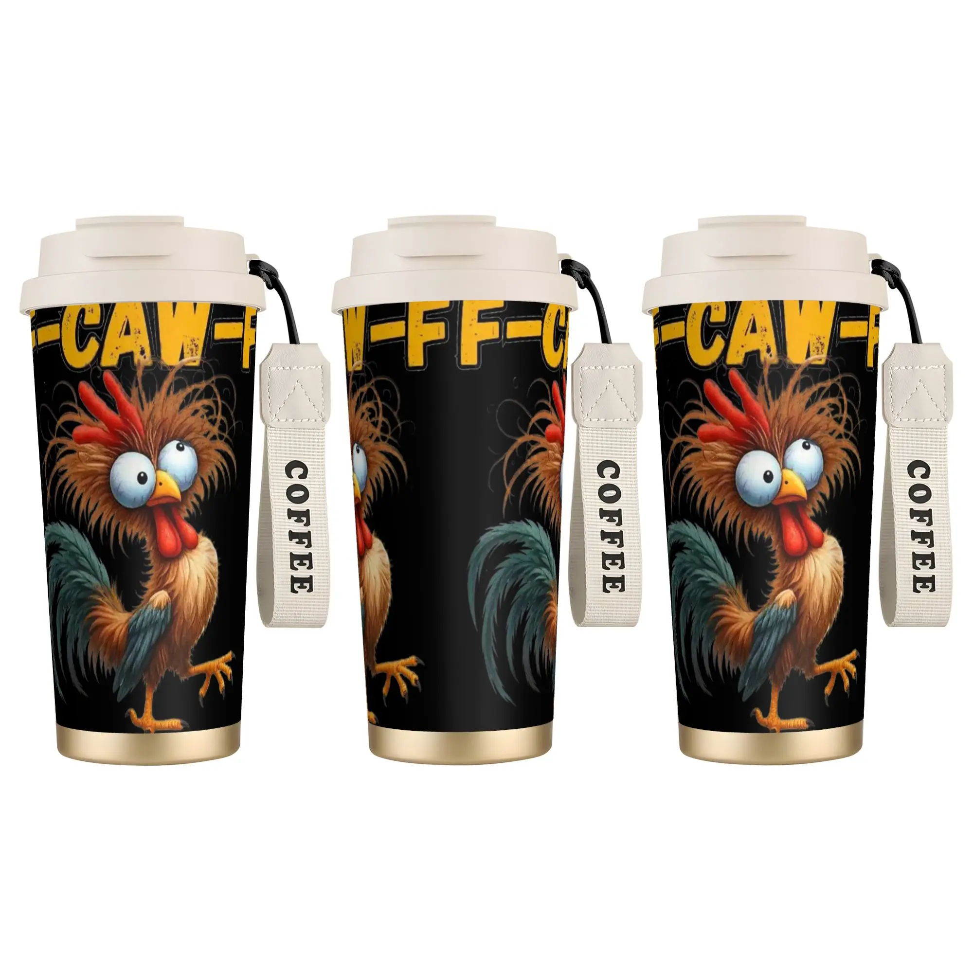 

F-Caw-F Chicken Quote Rooster Meme 316 Stainless Steel Tumbler Beach Thermal Cup Large Coffee Mug Milk Tea Water Bottle