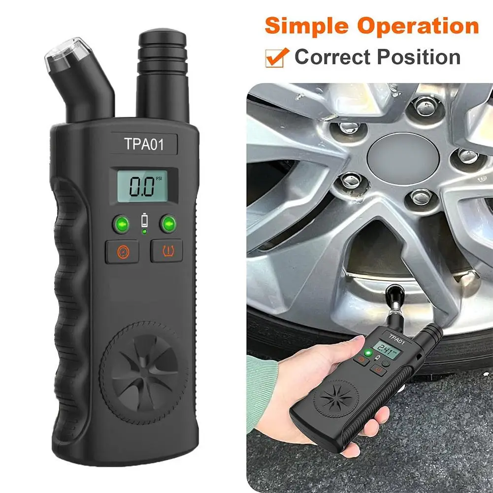 Newest 2 In 1  Dual Function TPMS Sensor Digital Tire Pressure Tester Low Pressure Detection Car Tire Care Diagnostic Tool - view 3
