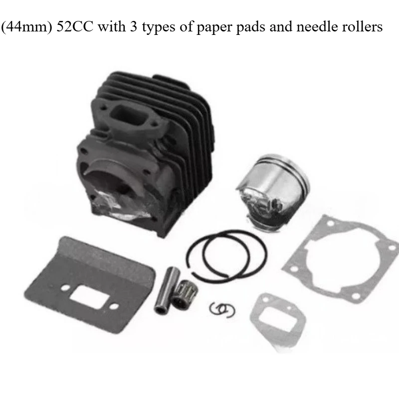 Suitable for 43cc Cylinder Block Piston Assembly and 52cc Cylinder Liner Piston Assembly of A Two Stroke Lawn Mower