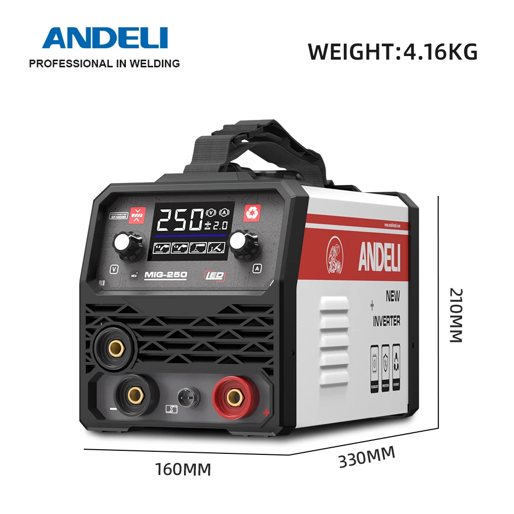 ANDELI Gasless MIG Welding Machine 3 in 1 MIG/LIFT TIG/MMA IGBT Inverter Semi-automatic Welding Machine Household Tools