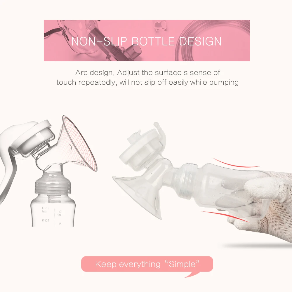 Manual Breast Pump Silicone Breast Pump Baby Milk Breastfeeding Accessories BPA Free Sucking Postpartum Supplies Accessories