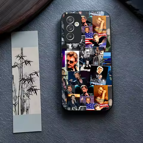 Johnny Hallyday Music Phone Case Glass for Samsung Galaxy S24 S23 S21 S22 S20 Ultra Fe Plus A34 A54 A24 A52 A53 M54 Cover