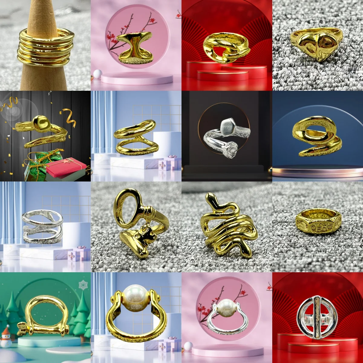 

Exquisite ring with a niche retro style, available in various styles for daily commuting and dating