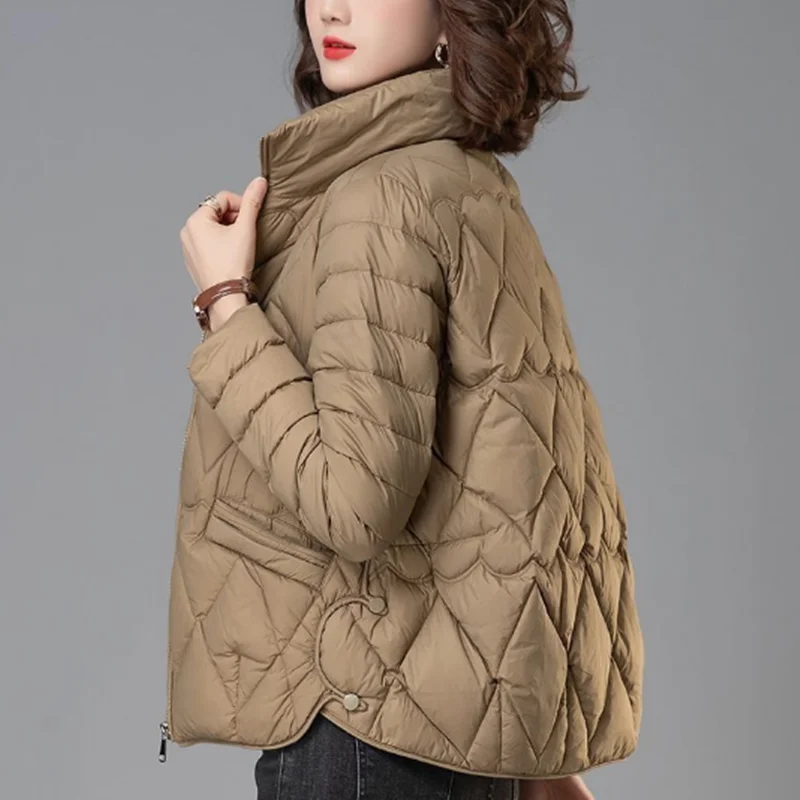 Women down cotton jackets Winter Coat Loose Warm Casual 2024 winter new middle-aged mother short cotton-padded jacket