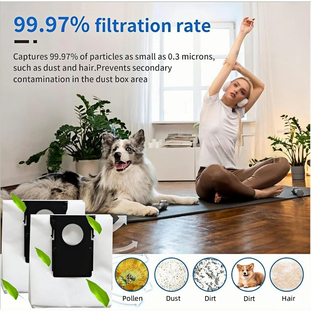 مناسبة لحقيبة الغبار Eureka J20 ميديا W20 Pro ملحقات الروبوت الكاسح كيس الغبار غير المنسوج