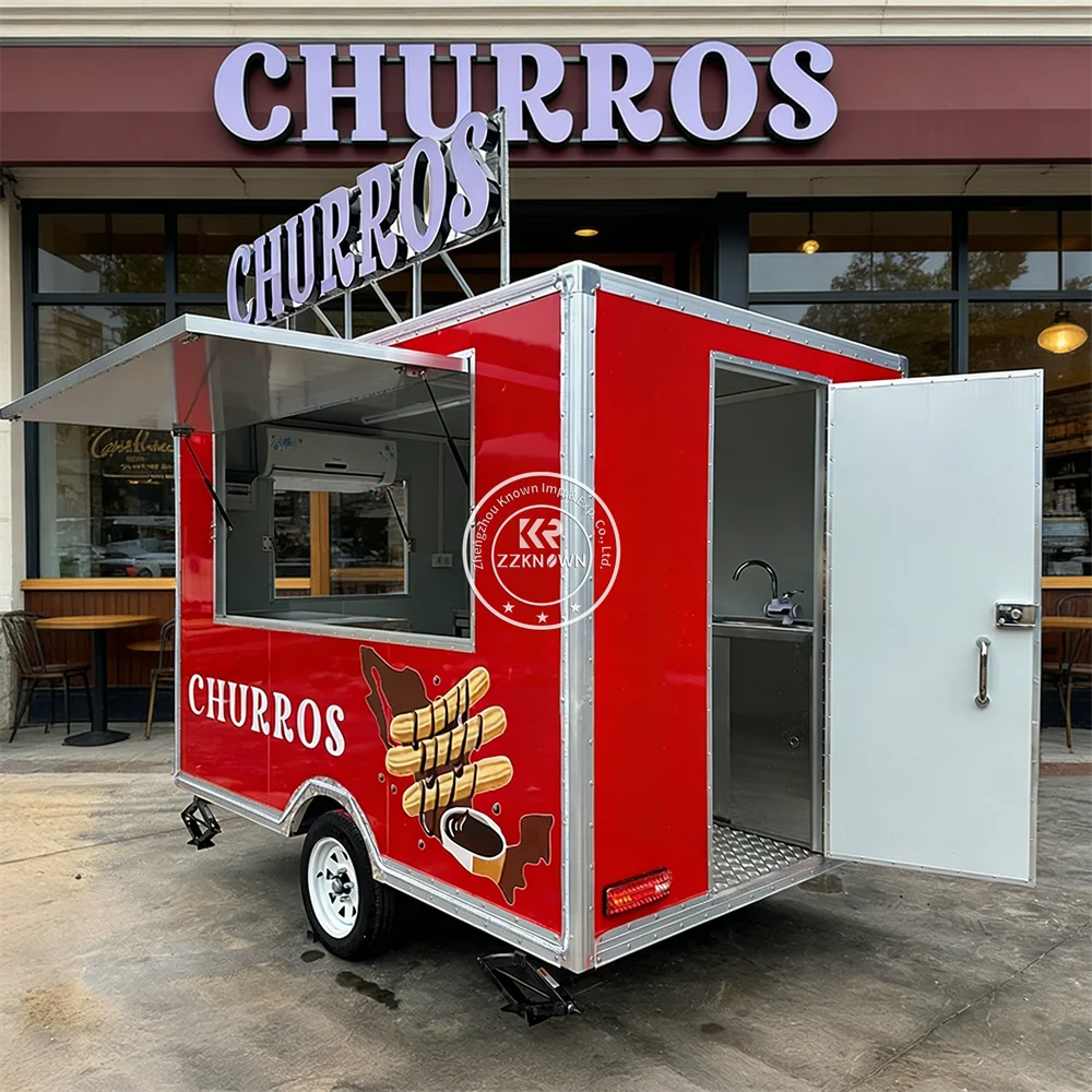 Mobile Pizza Food Trailer Concession Trailer Custom Portable Food Truck Beverage Food Truck  With Full Kitchen
