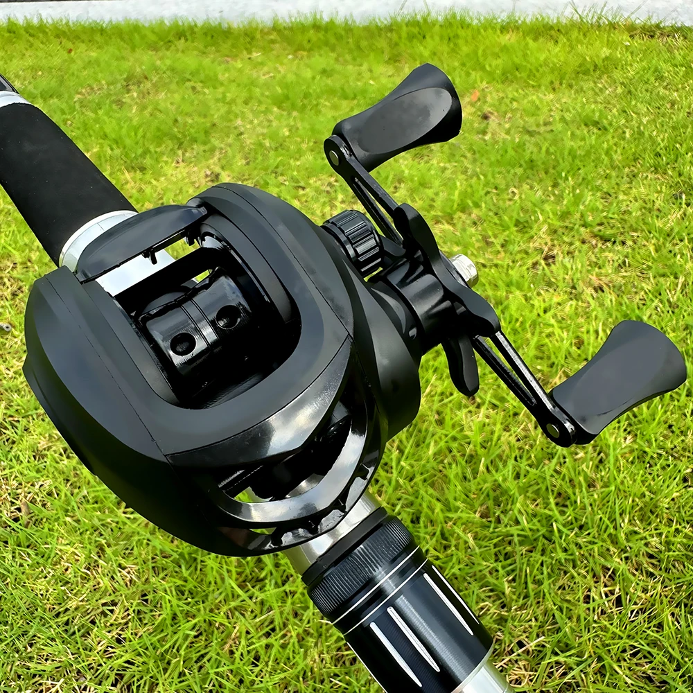 Teleskop-Köder-Angelrute 1,5–2,4 m und Baitcasting-Rolle 7,2:1 Hochgeschwindigkeits-Übersetzungsverhältnis-Kombination, maximale Zugkraft 8 kg, für alle Gewässer Pesca – Detail 2
