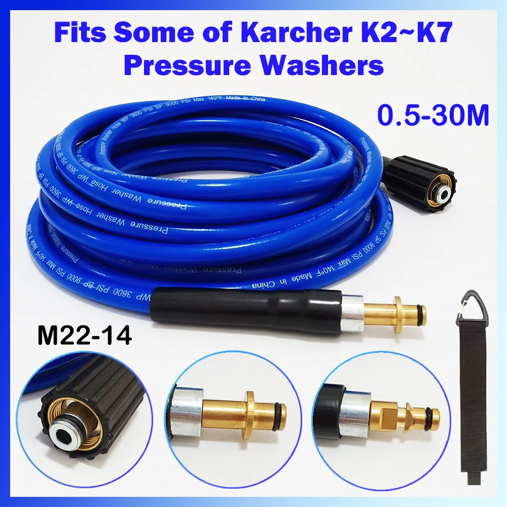 Fits Some of Karcher K2~K7 Pressure Washers Super Flexible Anti Twist Strong Cleaning Machine Hose Quick Connector Car Karcher