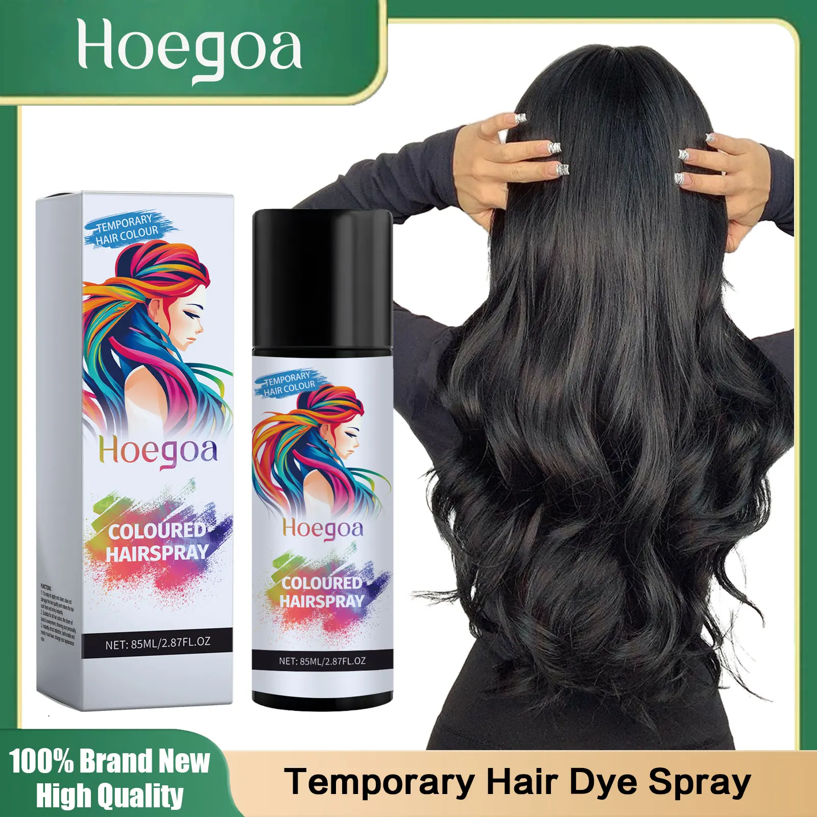 

Temporary Hair Color Spray Instant Cover Grey White Hair Restore Black Hair Dye Nourish Roots Prevent Dryness Coloured Hairspray