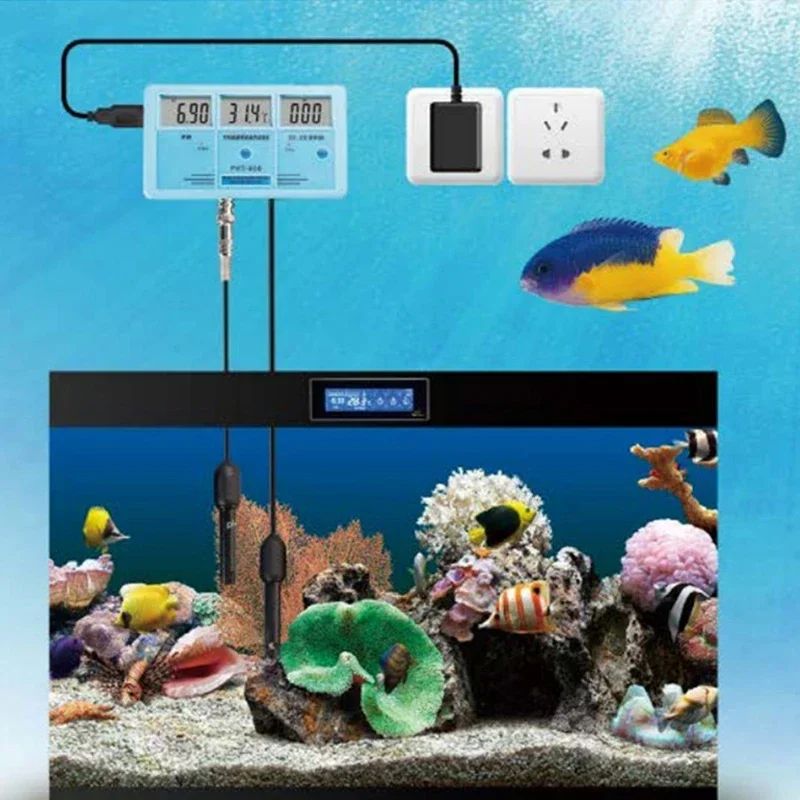 A Large Screen, High Precision, Wall-mounted, Six-in-one Multi-parameter Water Quality Monitor, European And American S