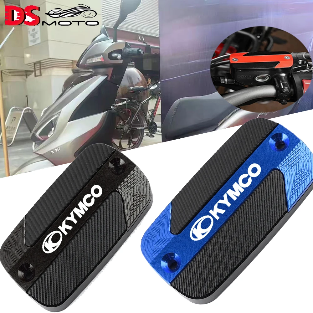 

For KYMCO DownTown DT 125 200 300 i 350i 300i XCITING Motorcycle CNC Aluminum Front Brake Reservoir Fluid Tank Cover Oil Cup Cap