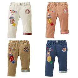 Autumn Kids Pants Cartoon Bear Corduroy Casual Pant  Winter  Kids Clothes Baby Boy Clothes Roupa Infantil Pantalones Bottom