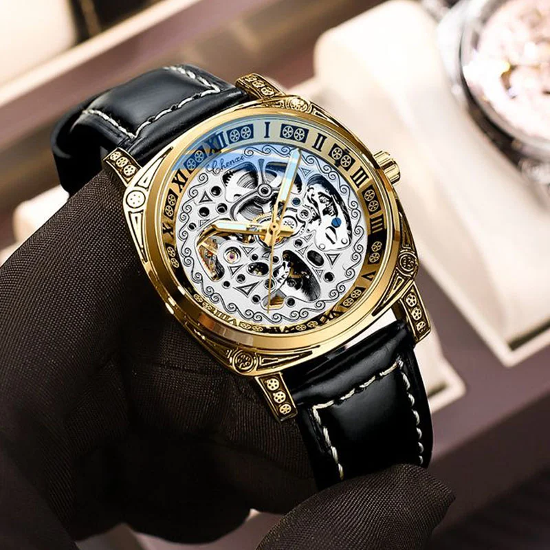 

CHENXI Watch Men Vintage Watches Fashion Design Skeleton Automatic Mechanical Wristwatches Men Reloj Hombre relogio masculino