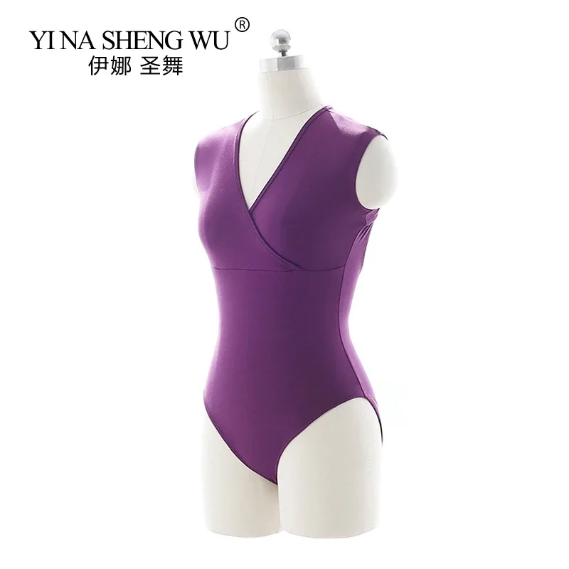 رداء رقص الباليه النساء عالية الجودة القطن ثياب راقصة الباليه ممارسة زي المهنية الكبار مثير الجمباز ثياب 4 ألوان