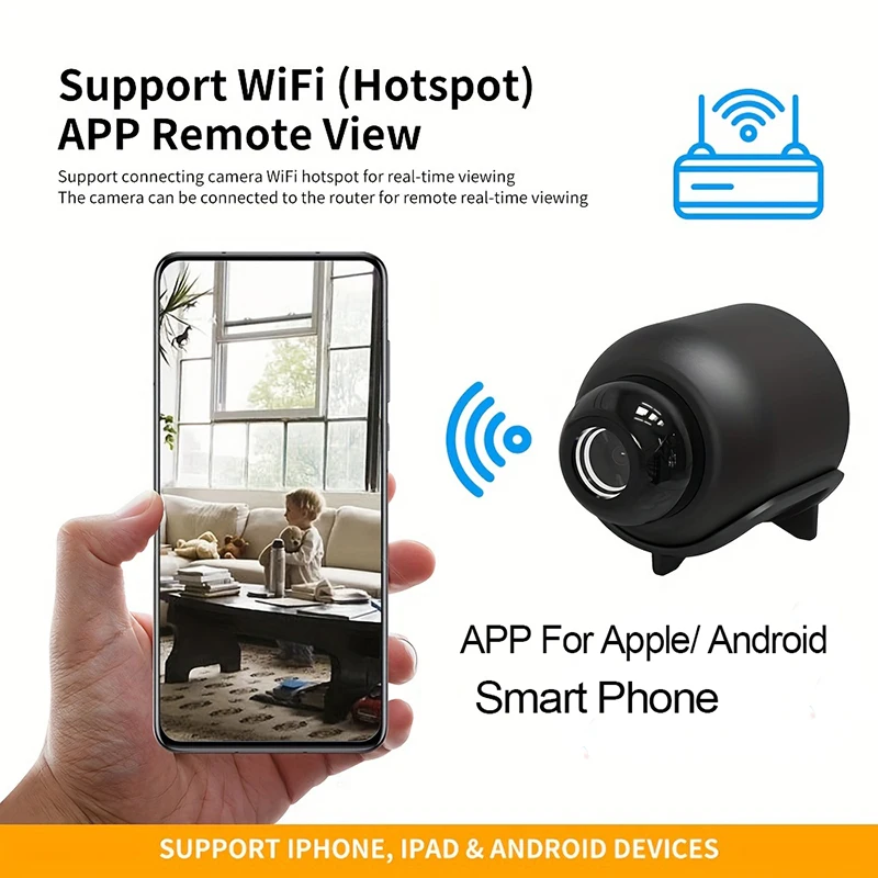 

New X5 Mini Camera 1080P Night Vision Lightweight Portable Premium Cams Detection WiFi Surveillance Camera