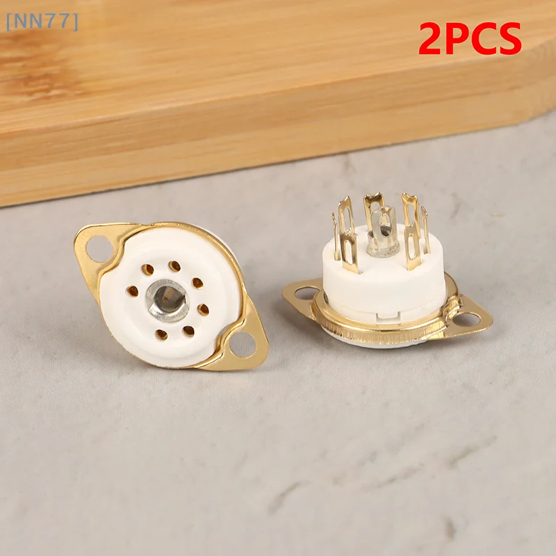 Soket tabung vakum keramik, 2 buah 7pin B7G dasar katup untuk 6Z4/EAA91/EC92, dll Amplifier Audio antik DIY dudukan Casis