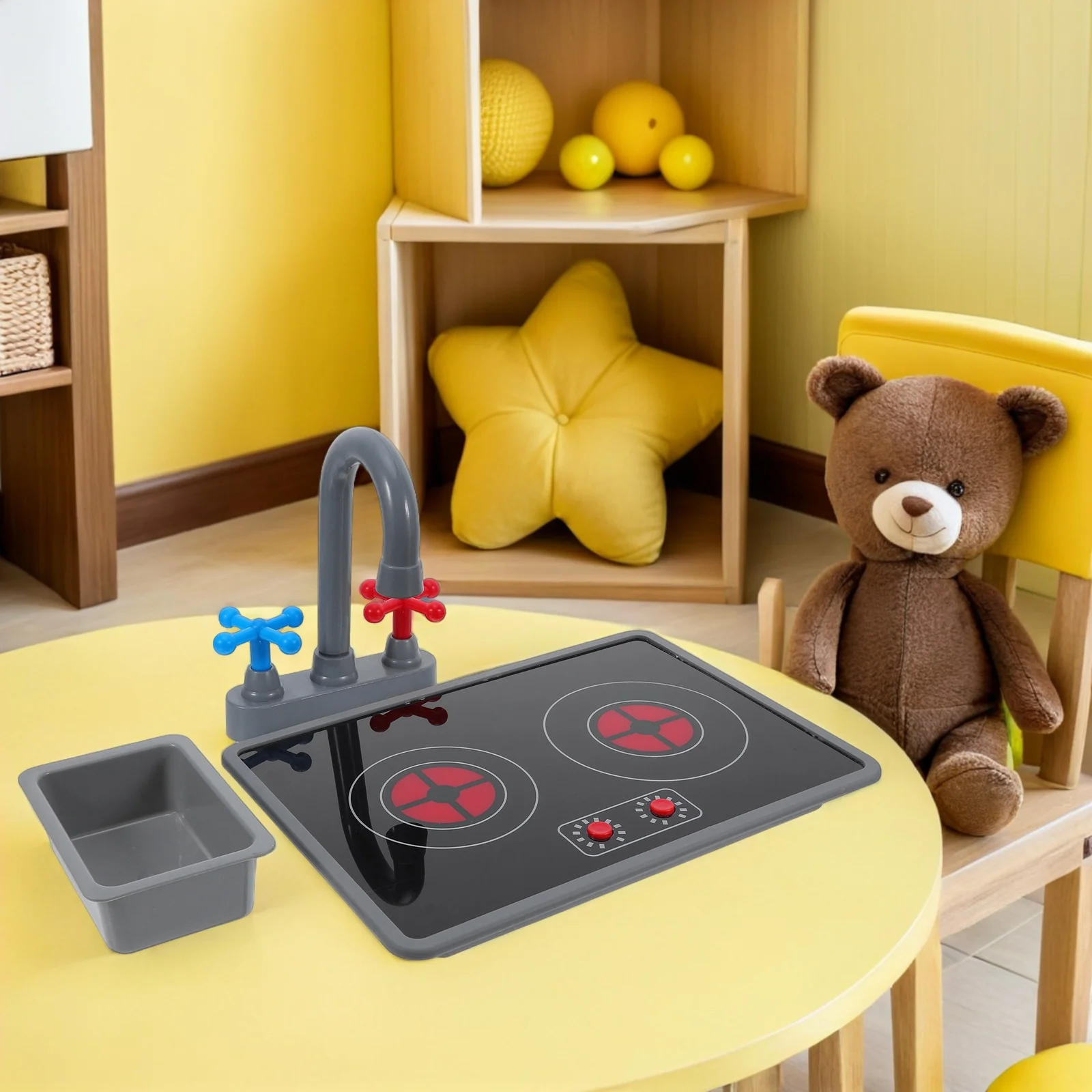 3pcs Simulation Kitchen For Kids Realistic Electromagnetic Stove Playset Toddler Cooking Pretend Play Children Kitchen Set