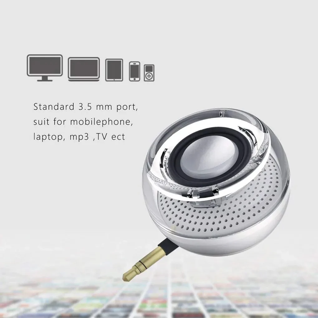 3.5mm Mini Phone Speaker External Stereo Music Hifi 3D Surround Speaker Portable Mp3 Clear Tablet Computer Amplifier