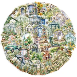 50PCS Garden Shed Stickers Flower Leaves Plants Decals DIY Skateboard Laptop Luggage Motorcycle Phone Waterproof PET Sticker﻿