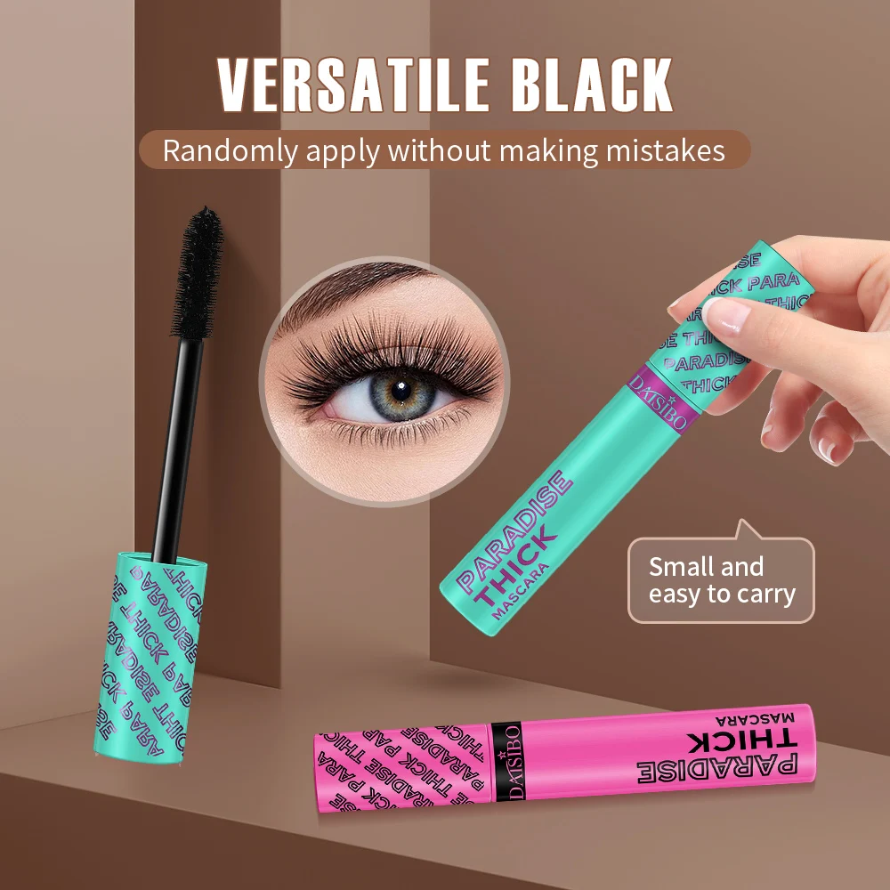 DAISIBO Mascara Allungante e Curling - Formula Impermeabile, Resistente al Sudore e Antimacchia con Spazzola Flessibile per Tutti Beige Chiaro