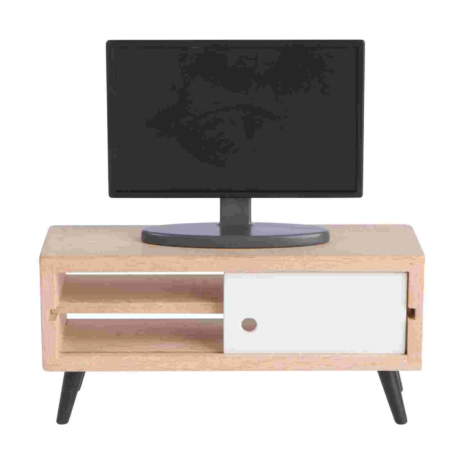 

Mini Furniture for Dollhouse Toys Model Decor Room Television Plastic Child