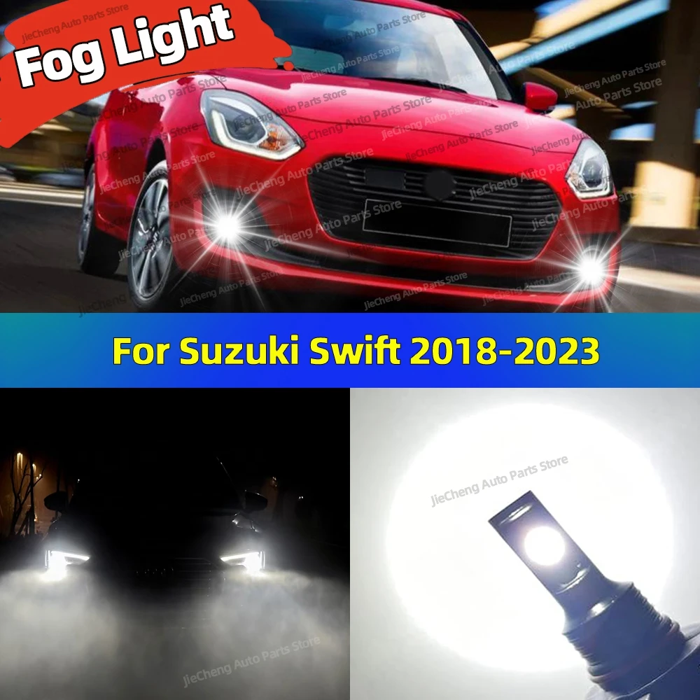 

2x 6000K LED Accessories Front Fog Light Bulb Lamp 25000LM Plug and Play For Suzuki Swift 2018 2019 2020 2021 2022 2023