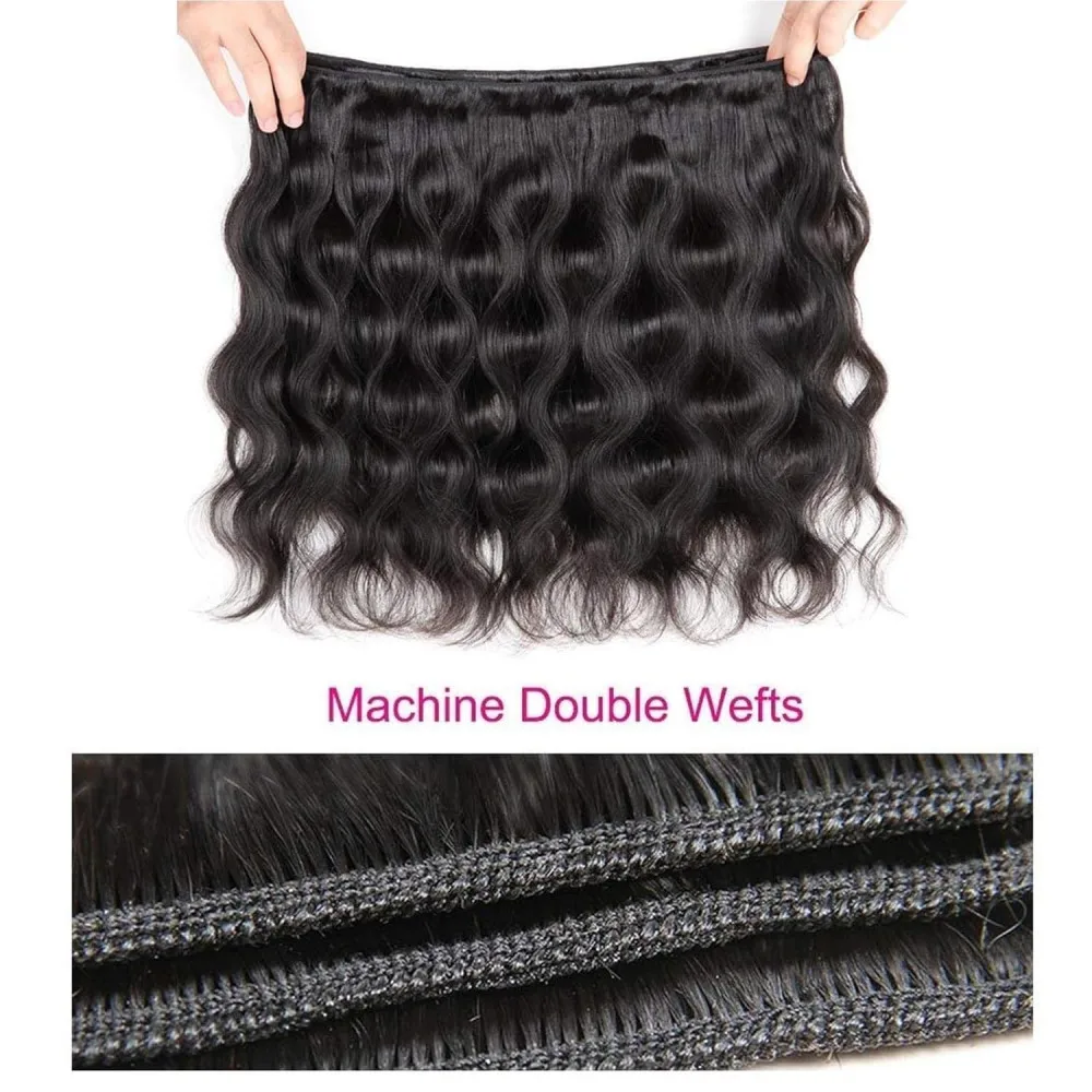 Menselijk Haar Bundels Body Wave Natuurlijke Zwarte Kleur Braziliaanse 100% Echt Menselijk Haar Extensions 24 26 28 Inch Voor Vrouw 1/3 Bundels