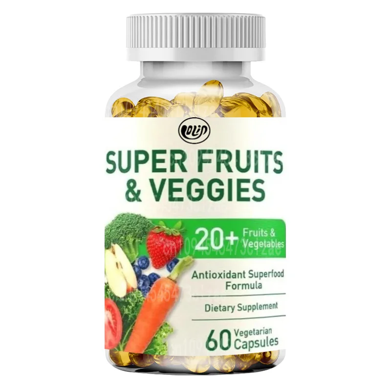 Fruit and Vegetable Supplements Contain A Mixture of Prebiotics | Non GMO, Gluten Free Vegetarian Capsules