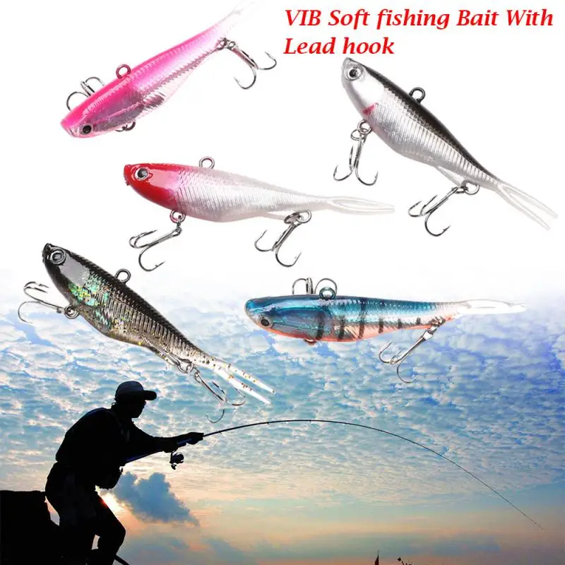 Silicone Fishing Bait with Tweeter Hook, 3D Eye Artificial Bait, VIB Jig, Whopper, Soft, New, 2022, 9.5 cm, 21g, 1 Piece