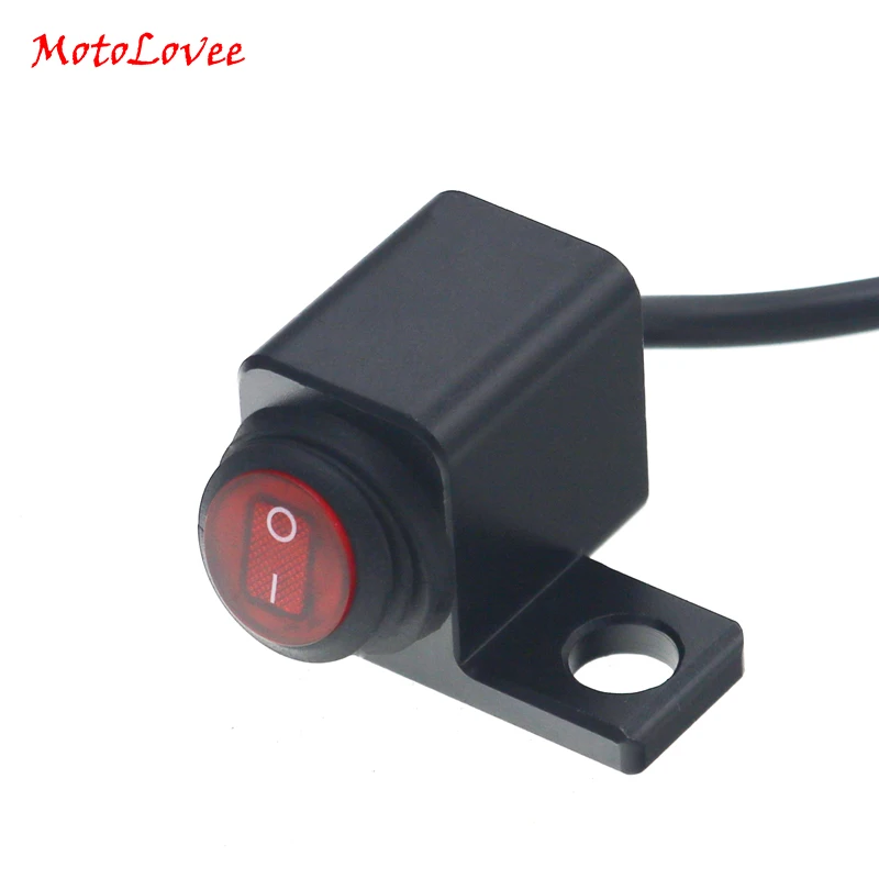 

MotoLovee CNC Motorcycle Switches Waterproof ON Off ON Switch Handlebar Control Switch for Headlight High Low Beam Fog Light