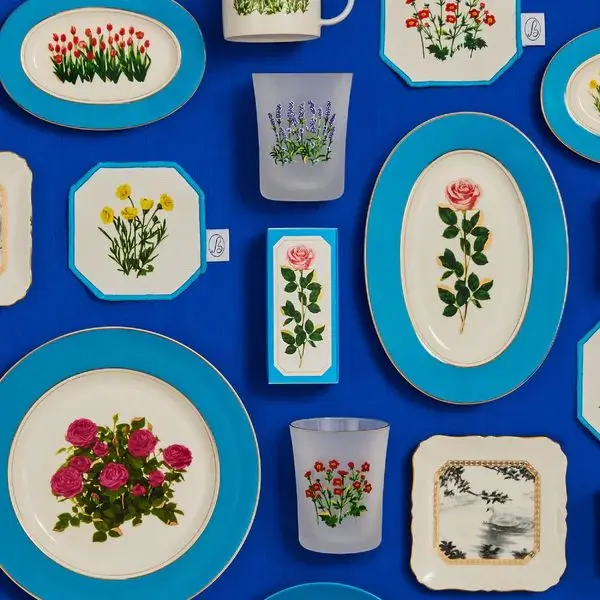 

Чайник и чашка для чая Francfranc RURU MARY: коллаборационная посуда с цветочным узором в японском стиле (керамика)