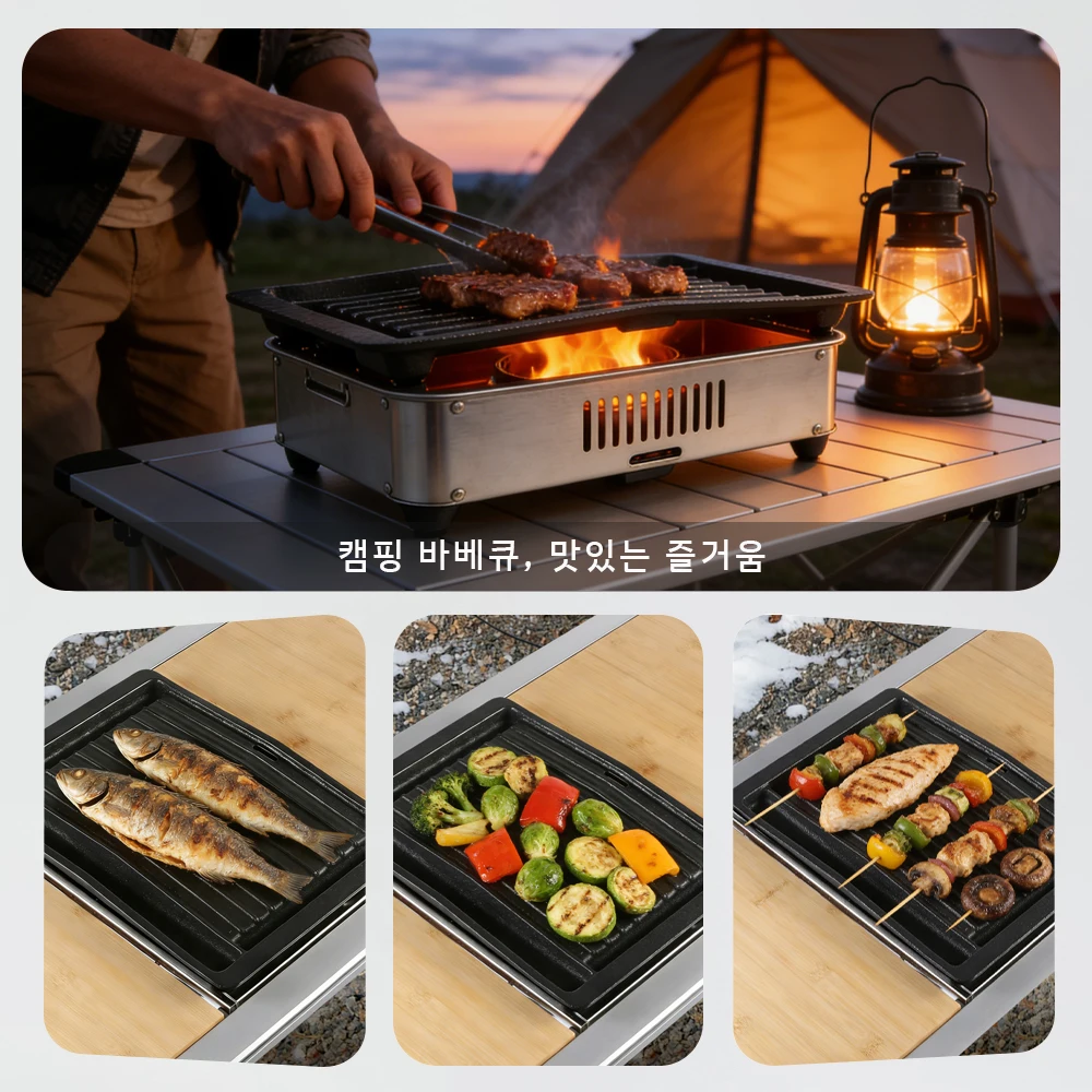 Pandatour Camping IGT 1-Einheits-Kocher Windgeschützt Einfach zu Bedienen Outdoor-Tischkocher Edelstahl Ein-Klick-Zündung Picknick-Brenner – Detail 11
