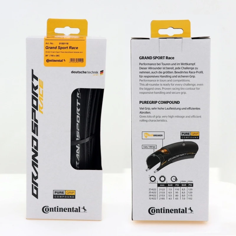 Continental-Pneus de vélo anti-crevaison pliants GRAND SPORT RACE, véritable véhicule de route, niveau de compétition d\'entraînement