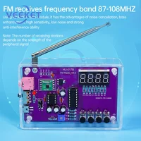 Kit électronique radio FM DIY, fréquence réglable 87-108 MHz, pratique pour la soudure, affichage numérique RDA5807S, soudure DIY HU-017A 2