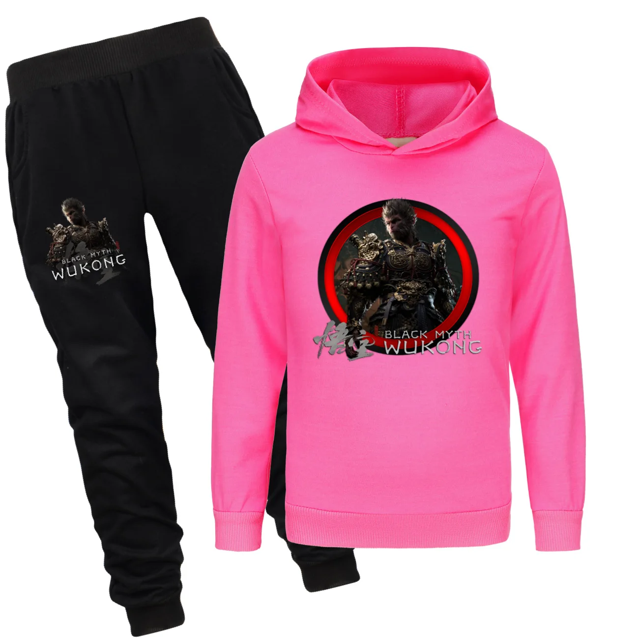 Spring/Autumn Child Outfits Games Black Myth Wukong Sportswear Kids Clothes Junior Boys Girls Hooded Sweatshirts+Pants 2pcs Sets