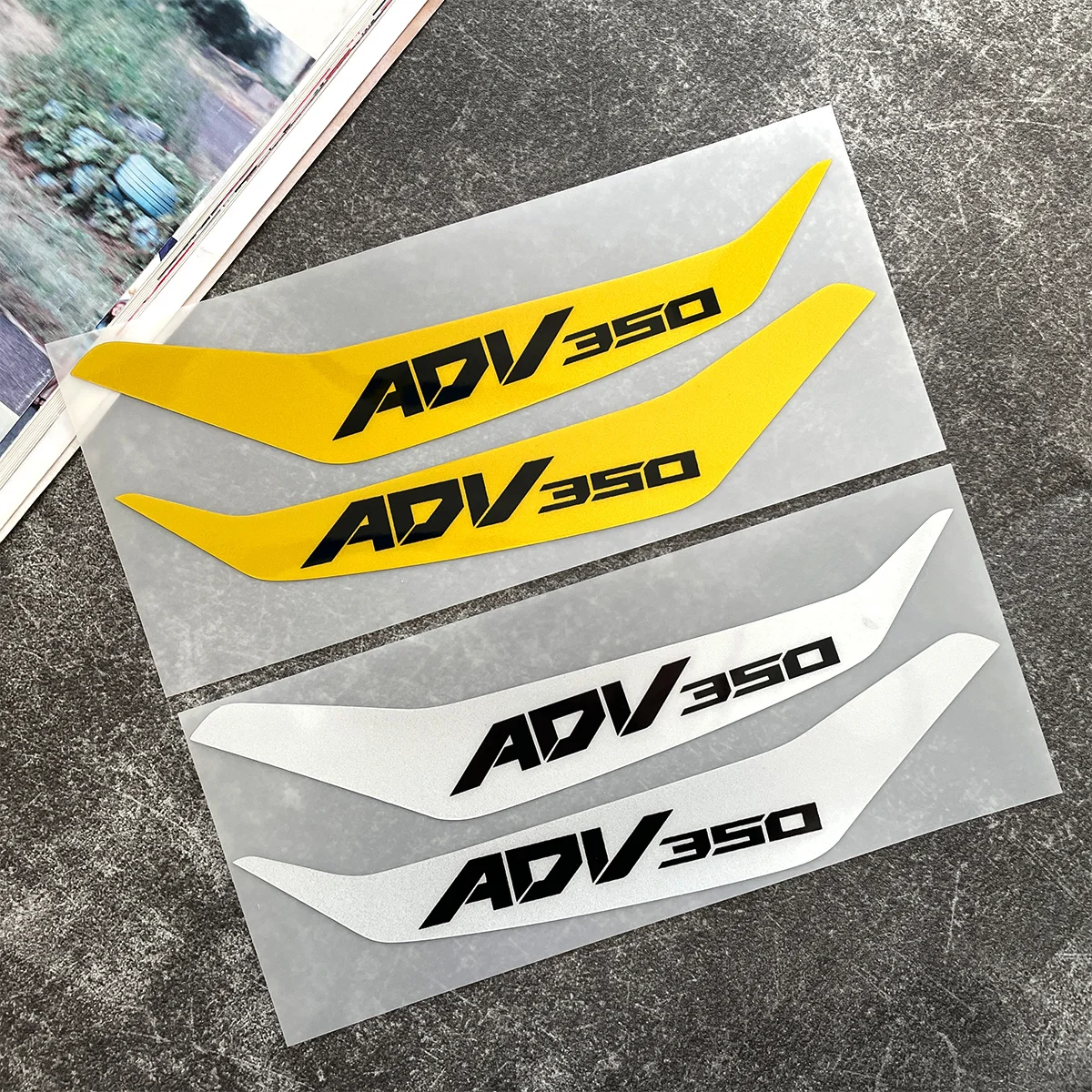 لهوندا ADV 350 المقود Handguard عاكس ملصق فينيل مخصص الزخرفية ملصق مائي الدراجات النارية تعديل الملحقات #3