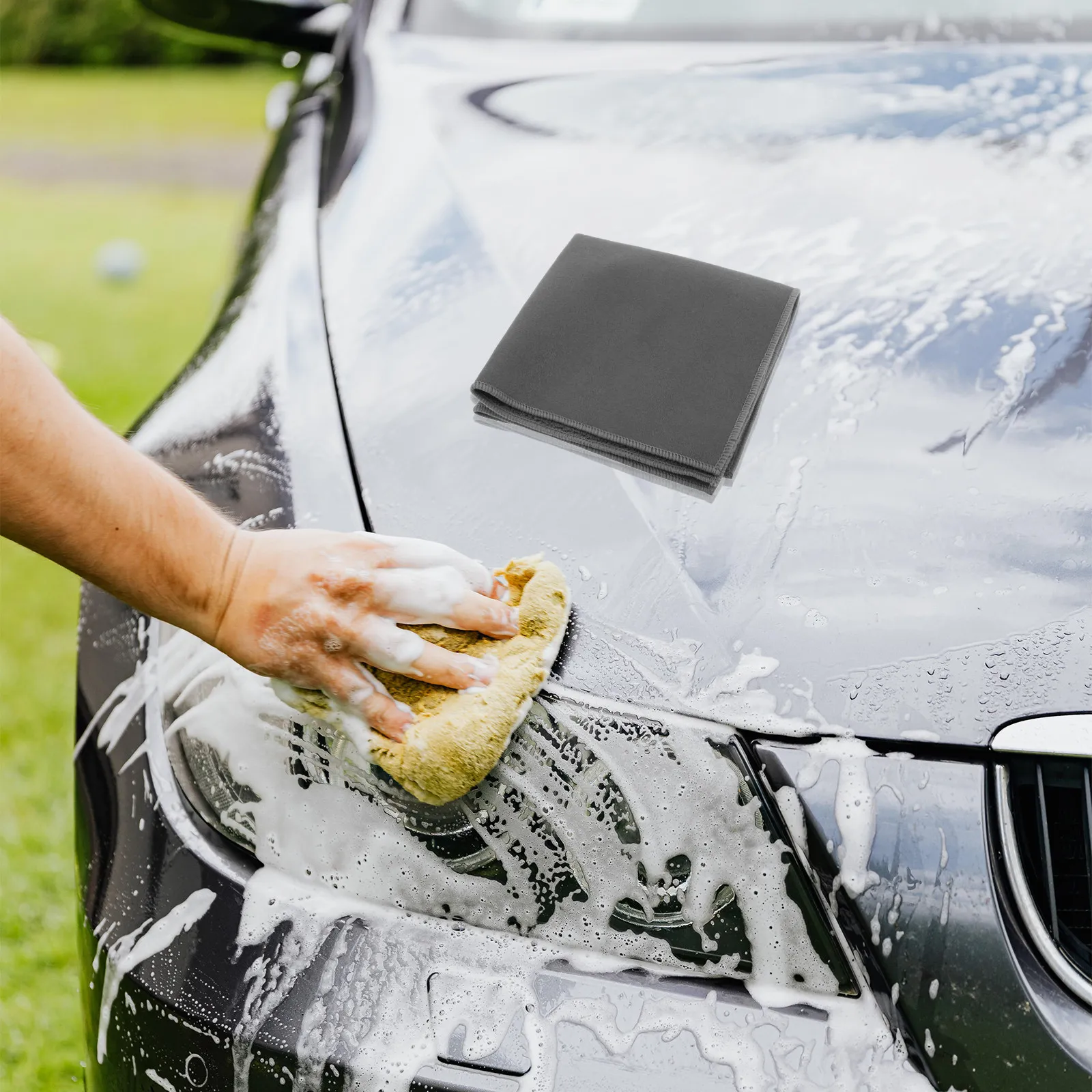 Car Wash Towel Double-Sided Thick Microfiber Soft Cleaning Cloth Highly Absorbent Quick Dry Car Detailing Cloth
