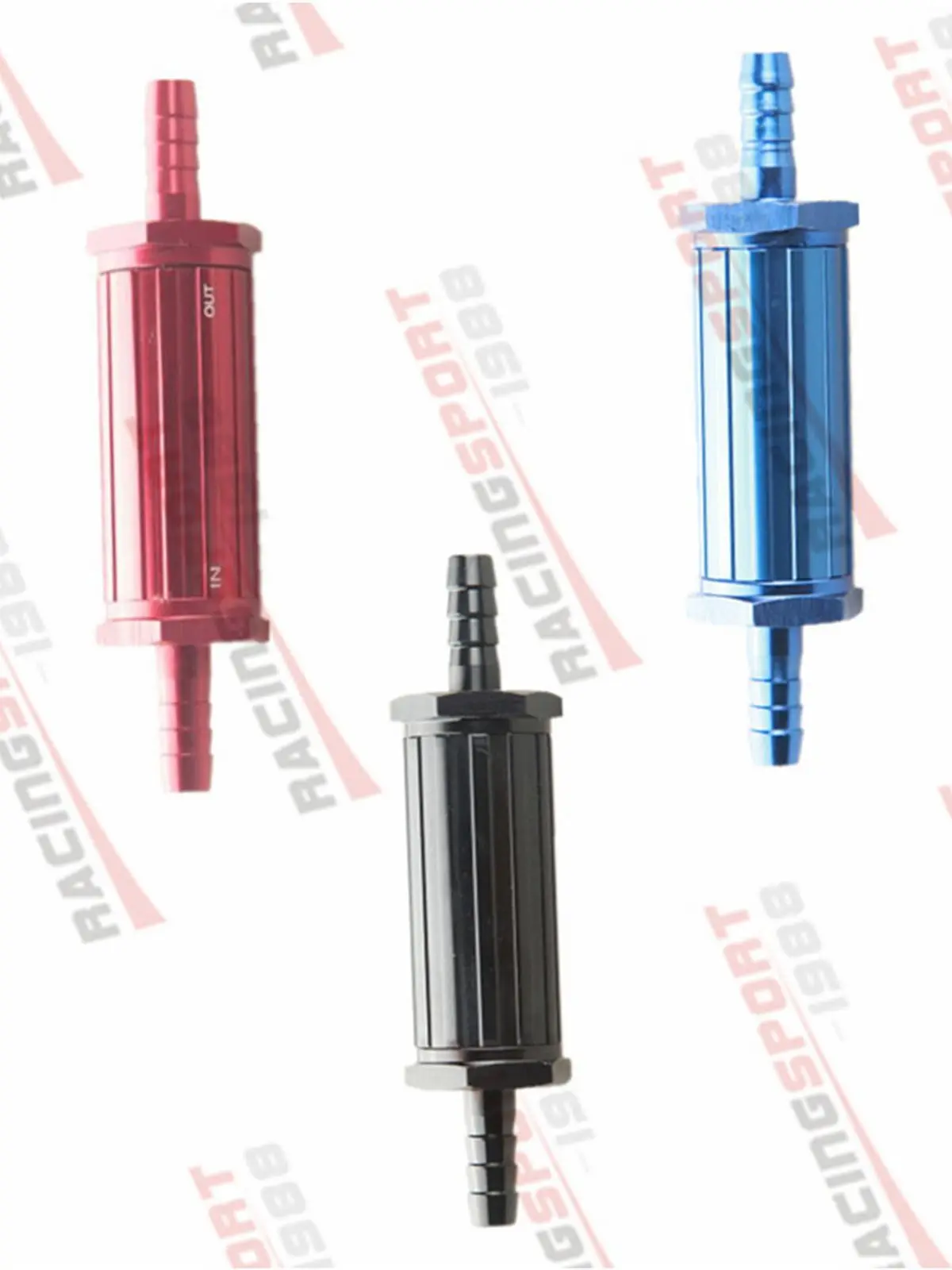 9mm 30 mikronów aluminium anodowany magnetyczny filtr paliwa czarny/niebieski/czerwony/srebrny — zdjęcie 2