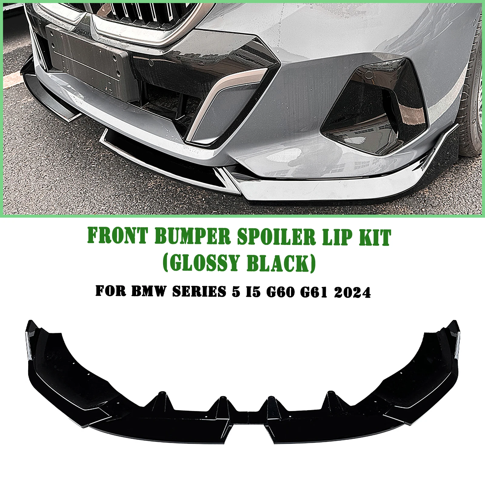 

Car Front Spoiler Cover Lip Splitter Trim For BMW 5 Series I5 G60 G61 M Sport 2024