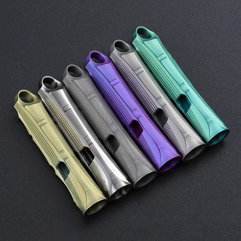 Умный однотрубный свисток из титанового сплава, практичный портативный элегантный уличный инструмент, подвеска, брелок для ключей, аксессуары