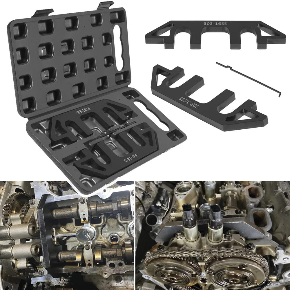 303-1655 Camshaft Holding Alignment Timing Tool and 303-1530 Chain Tensioner Set Fit for Ford 3.5L Upgraded EcoBoost Engine GT